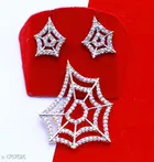 Alloy Pendant with Earrings for Women 