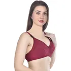 Cotton Blend Solid Non Padded Feeding Bra for Women 