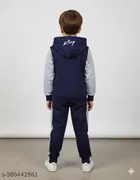 Cotton Blend Printed Clothing Set for Kids, Blue 