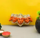 Poly Resin Handicrafted Panchmukhi Hanuman Ji Murti for Pooja (Orange)