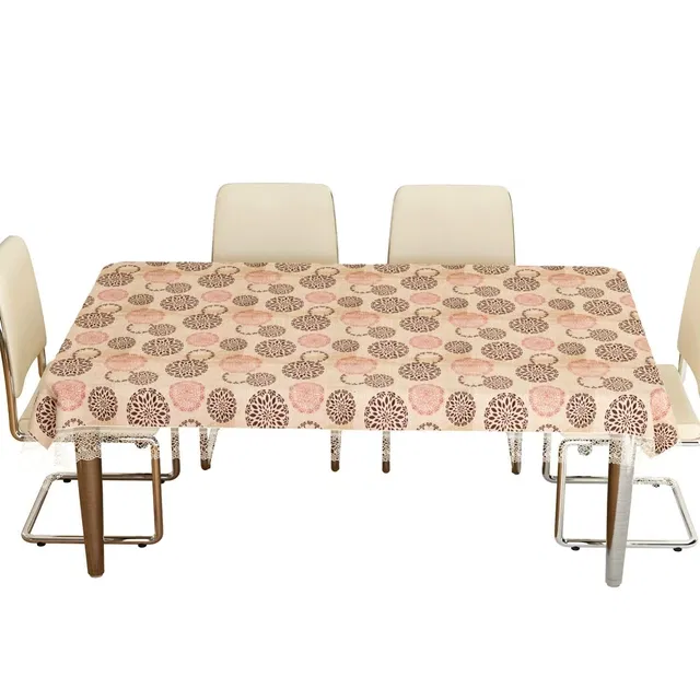 PVC Printed 4 Seaters Table Cover (Multicolor, 40x60 inches)