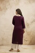 Viscose Rayon Solid Kurti for Women 