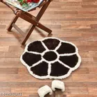 Cotton Door Mat (Brown & White, 18x36 inches)