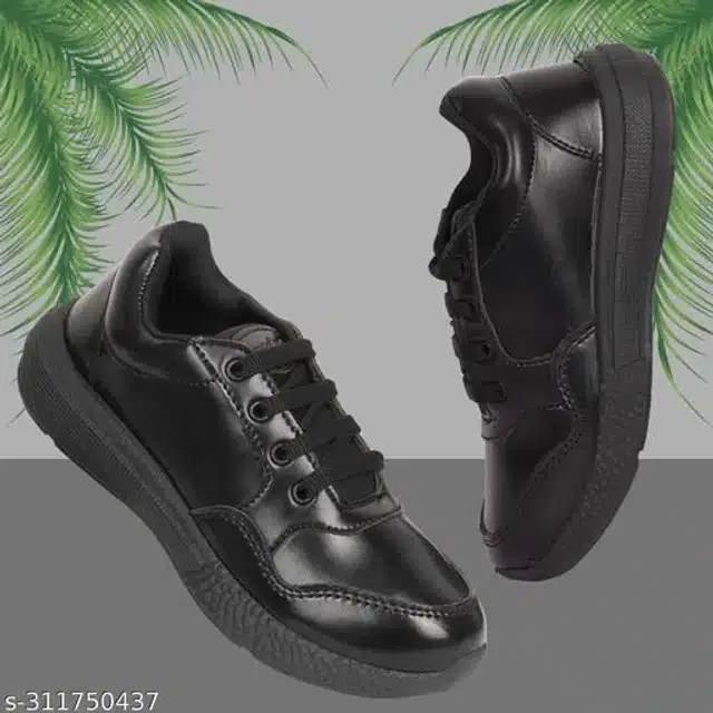School Shoes for Kids (Black, 8-9 Years)