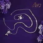 Brass Silver Plated Anklet for Women (Silver, Set of 1)