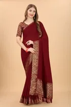 Vichitra Embellished Saree for Women 