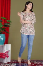 Rayon Three Quarter Sleeves Top for Women 