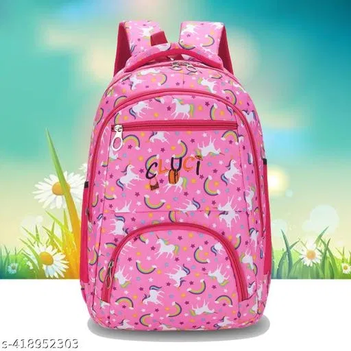 Polyester Backpack Bag, Multicolor