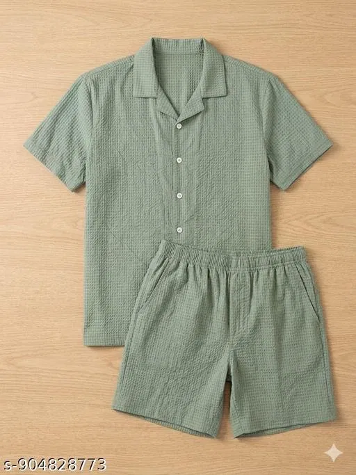 Casual Shirts Pack of 2 for Men (Green, XXL)