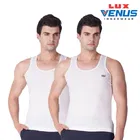 Lux Venus Cotton Solid Vest for Men, Pack of 2 