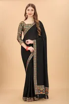 Vichitra Embellished Saree for Women 