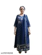 Printed Anarkali Dupatta Set for Women 