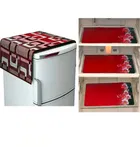 Knit Printed Fridge 3 Pcs Mat with Top Cover 