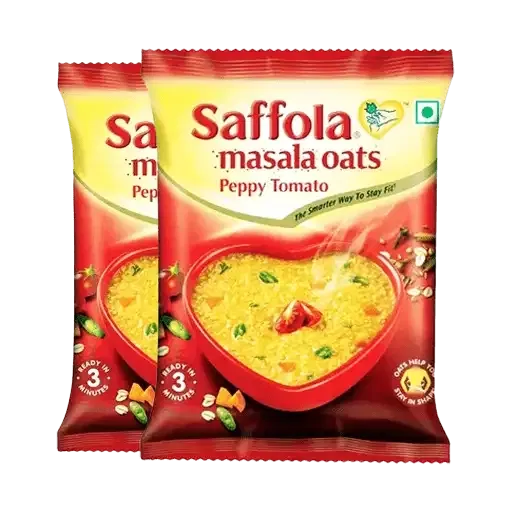 सफोला मसाला पेप्पी टमाटर ओट्स 2X38 g (Pack Of 2)