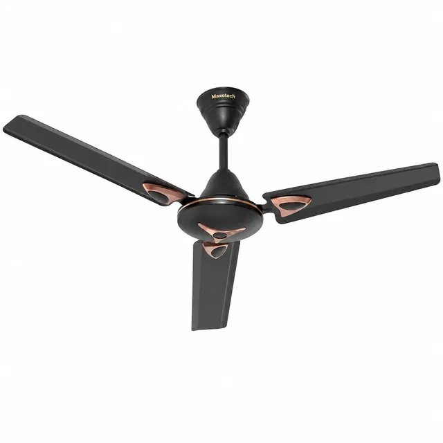 Maxotech CARNIVAL Ultra High Speed 100% CNC Winding 48 Inch Decorative 1200 mm 3 Blade Ceiling Fan, Smoked Brown | Pack of 1