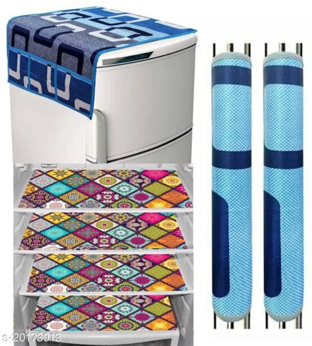Fridge Cover Set (Multicolor, Set of 7)