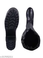 Shoetopia Girls Boots Black High-Top Size 9.5-10 Years