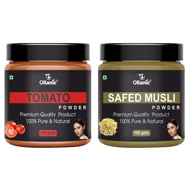 Natural Tomato & Safed Musli Powder for Skin & Hair (Pack of 2, 100 g)