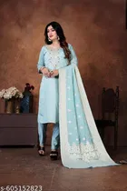 Solid A-line Kurta Set for Women 