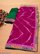 Georgette Printed Saree for Women 