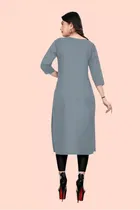 Crepe Solid Kurtis for Women 
