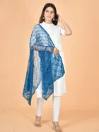 Net Self-Design Dupatta for Women 