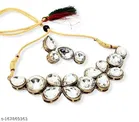 Beautiful Kundan Chokar Necklace Set for Women, Green