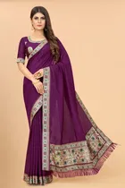 Vichitra Embellished Saree for Women 