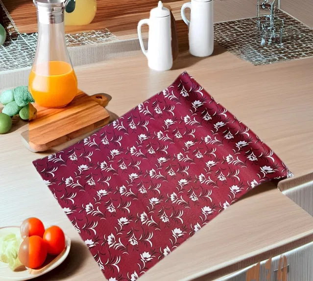 PVC Printed Shelf Mat Roll (Multicolor, 5 m)