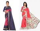 Women's Printed Saree with Unstitched Blouse 