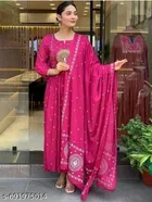 Printed Bamboo Kurta Set for Women 