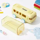 Plastic Bus Shape Sipper Bottle for Kids, Multicolor 