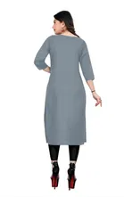Crepe Solid Kurtis for Women 