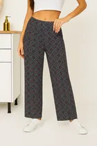 Women's Sleepwear All Over Print Pyjama; Grey - XL