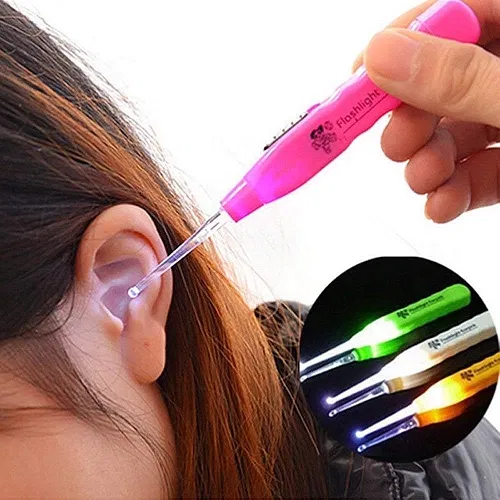 Ear Wax Cleaning Tool with LED Light (Multicolor, Pack of 1)