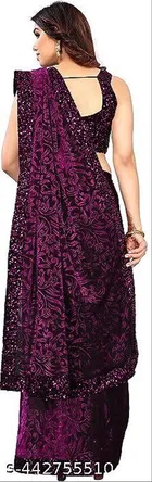 Lycra Sequence Saree for Women 