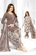 Crepe Floral Punjabi Suits for Women 