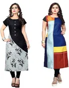 AK Fashion Mall Women Crepe Kurti 