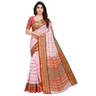 सिद्धिदाता टेक्सटाइल विमेंस कोटा डोरिया कॉटन बुट्टी साड़ी विद अन-स्टीट्च्ड ब्लाउज पीस 