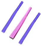 Plastic Sticks Brooms for Bathroom (Multicolor, Pack of 3)