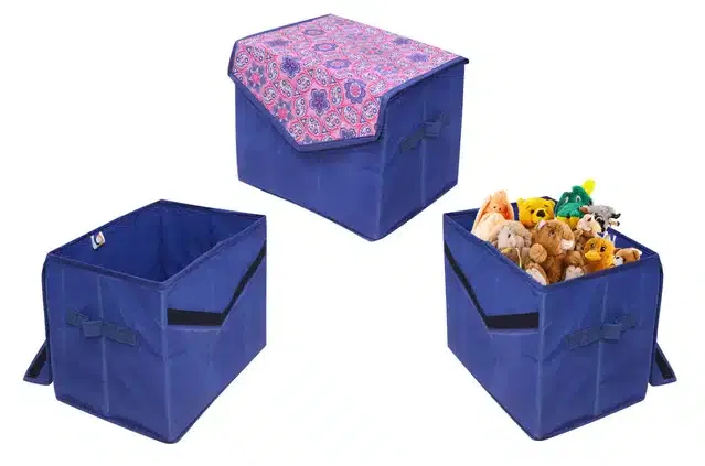 PVC Printed Toys Storage Box (Multicolor)