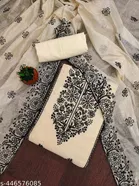 Cotton Chanderi Unstitched Suit for Women 
