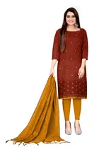 Jacquard Unstitched Dress Material for Women 