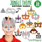 Animal Masks 10 Piece pack Animal Eye mask Jungle Birthday Theme for decoration (Pack of 1)