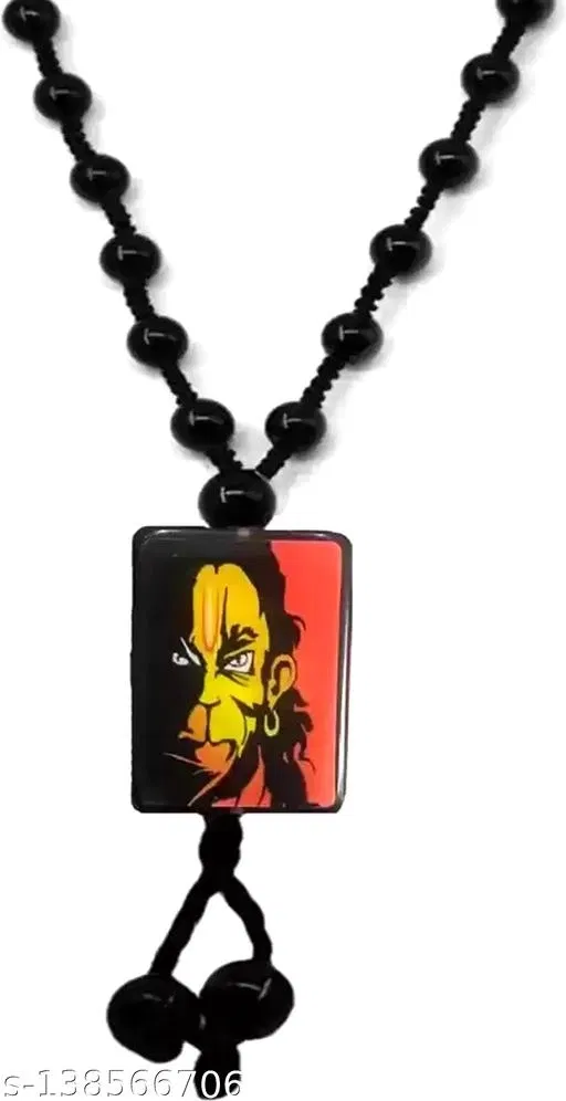 Black Color Hanuman Mala for Men (Black)
