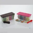 Plastic 4 in 1 Storage Container with Spoons 