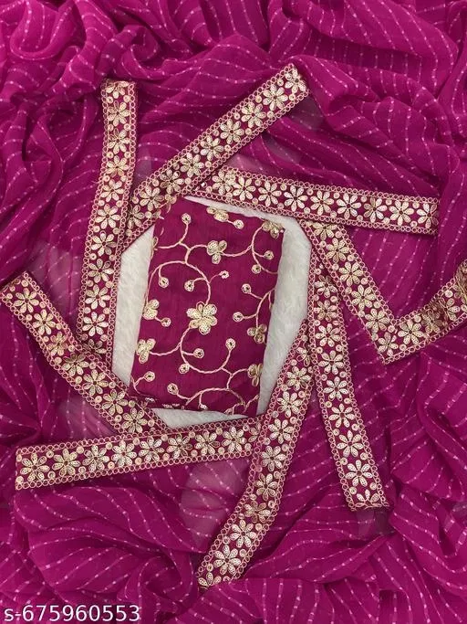 Elegant Saree for Women (Purple, Free Size)