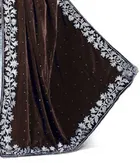 Velvet Embellished Saree for Women 