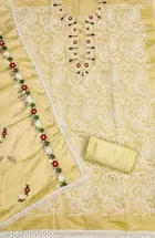 Chanderi Cotton Unstitched Suits for Women 