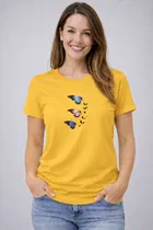 Cotton Blend Printed T-shirt for Men, Mustard 